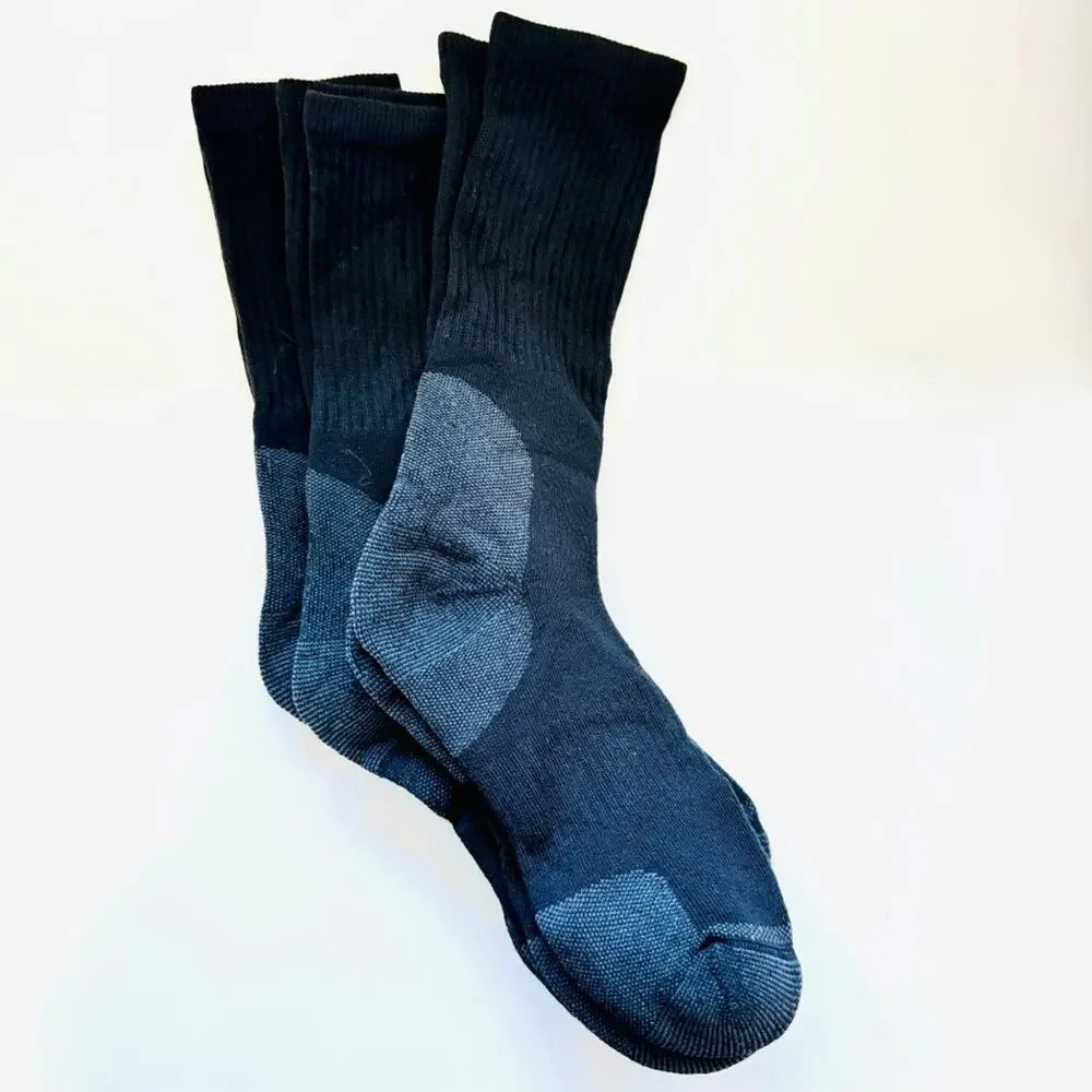 NEW MENS BOMBAS Black Grey Gray Contrast Toe Heel Tube Crew Socks M Bundle Set 3